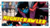 nightcrawler with his name in wiggly text